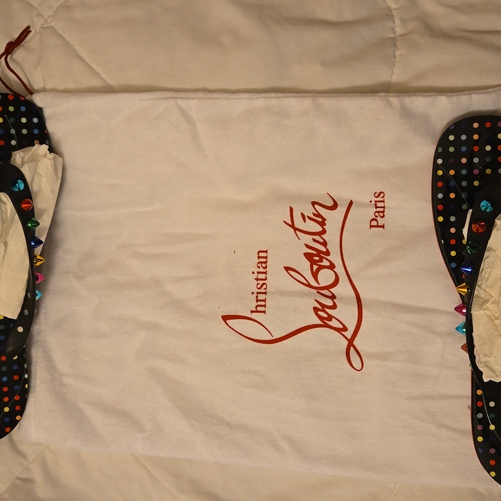 AUTHENTIC Womens Christian Louboutin Flip Flops - Picture 6 of 7